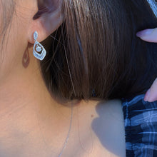 Load image into Gallery viewer, LUOWEND 18K White Gold Natural Diamond Necklace for Women