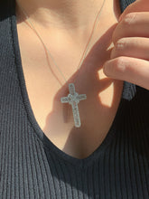 Load image into Gallery viewer, LUOWEND 18K White Gold Natural Diamond Necklace for Women