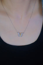 Load image into Gallery viewer, LUOWEND 18K White Gold Real Natural Yellow Diamond Pendant Necklace for Women