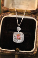 Load image into Gallery viewer, LUOWEND 18K White Gold Real Natural Pink Diamond Pendant Necklace for Women