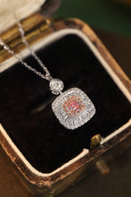 Load image into Gallery viewer, LUOWEND 18K White Gold Real Natural Pink Diamond Pendant Necklace for Women