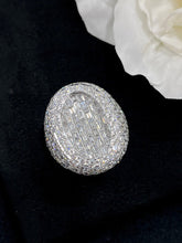 Load image into Gallery viewer, LUOWEND 18K White Gold Real Natural Diamond Ring for Women