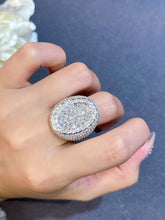 Load image into Gallery viewer, LUOWEND 18K White Gold Real Natural Diamond Ring for Women
