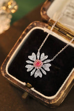 Load image into Gallery viewer, LUOWEND 18K White Gold Real Natural Pink Diamond Pendant Necklace for Women