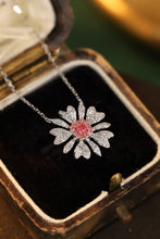 Load image into Gallery viewer, LUOWEND 18K White Gold Real Natural Pink Diamond Pendant Necklace for Women