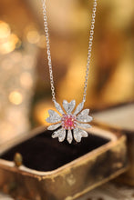 Load image into Gallery viewer, LUOWEND 18K White Gold Real Natural Pink Diamond Pendant Necklace for Women