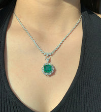 Load image into Gallery viewer, LUOWEND 18K White/Yellow Gold Natural Diamond Necklace for Women