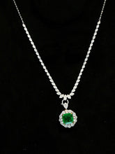Load image into Gallery viewer, LUOWEND 18K White/Yellow Gold Natural Diamond Necklace for Women