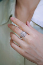 Load image into Gallery viewer, LUOWEND 18K White Gold Real Natural Diamond Ring for Women