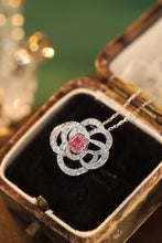 Load image into Gallery viewer, LUOWEND 18K White Gold Real Natural Pink Diamond Pendant Necklace for Women