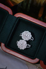 Load image into Gallery viewer, LUOWEND 18K White Gold Real Natural Diamond Ring for Women