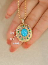 Load image into Gallery viewer, LUOWEND 18K Yellow Gold Real Natural Gemstone Necklace for Women