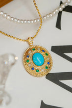 Load image into Gallery viewer, LUOWEND 18K Yellow Gold Real Natural Gemstone Necklace for Women