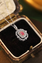Load image into Gallery viewer, LUOWEND 18K White Gold Real Natural Pink Diamond Pendant Necklace for Women