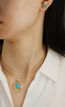 Load image into Gallery viewer, LUOWEND 18K Yellow Gold Real Natural Gemstone Necklace for Women