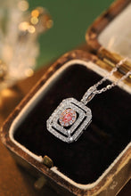 Load image into Gallery viewer, LUOWEND 18K White Gold Real Natural Pink Diamond Pendant Necklace for Women