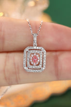 Load image into Gallery viewer, LUOWEND 18K White Gold Real Natural Pink Diamond Pendant Necklace for Women