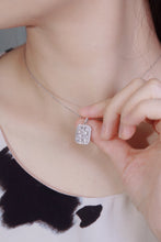 Load image into Gallery viewer, LUOWEND 18K White Gold Real Natural Diamond Pendant Necklace for Women