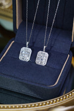 Load image into Gallery viewer, LUOWEND 18K White Gold Real Natural Diamond Pendant Necklace for Women