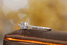 Load image into Gallery viewer, LUOWEND 18K White Gold Real Natural Diamond Ring for Women