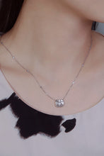 Load image into Gallery viewer, LUOWEND 18K White Gold Real Natural Diamond Pendant Necklace for Women