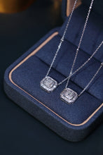 Load image into Gallery viewer, LUOWEND 18K White Gold Real Natural Diamond Pendant Necklace for Women
