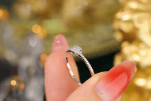 Load image into Gallery viewer, LUOWEND 18K White Gold Real Natural Diamond Ring for Women