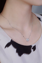 Load image into Gallery viewer, LUOWEND 18K White Gold Real Natural Diamond Pendant Necklace for Women