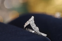 Load image into Gallery viewer, LUOWEND 18K White Gold Real Natural Diamond Ring for Women