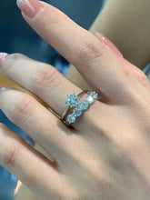 Load image into Gallery viewer, LUOWEND 18K White/Yellow Gold Natural Diamond Ring for Women