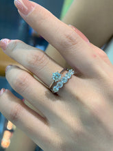 Load image into Gallery viewer, LUOWEND 18K White/Yellow Gold Natural Diamond Ring for Women