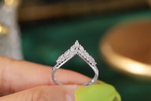 Load image into Gallery viewer, LUOWEND 18K White Gold Real Natural Diamond Ring for Women