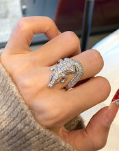 Load image into Gallery viewer, LUOWEND 18K White Gold Natural Diamond Ring for Women