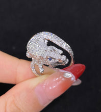 Load image into Gallery viewer, LUOWEND 18K White Gold Natural Diamond Ring for Women