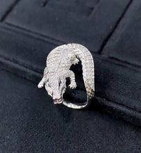 Load image into Gallery viewer, LUOWEND 18K White Gold Natural Diamond Ring for Women