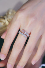 Load image into Gallery viewer, LUOWEND 18K White Gold Real Natural Pink Diamond Ring for Women