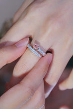 Load image into Gallery viewer, LUOWEND 18K White Gold Real Natural Pink Diamond Ring for Women
