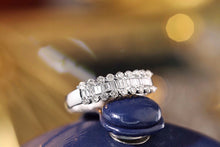 Load image into Gallery viewer, LUOWEND 18K White Gold Real Natural Diamond Ring for Women