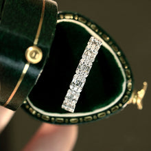 Load image into Gallery viewer, LUOWEND 18K White Gold Natural Diamond Ring for Women