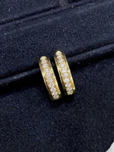 Load image into Gallery viewer, LUOWEND 18K Yellow Gold Natural Diamond Earrings for Women