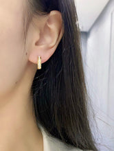 Load image into Gallery viewer, LUOWEND 18K Yellow Gold Natural Diamond Earrings for Women