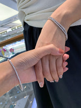 Load image into Gallery viewer, LUOWEND 18K White Gold Natural Diamond Bracelet for Women