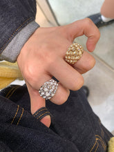 Load image into Gallery viewer, LUOWEND 18K White or Yellow Gold Natural Diamond Ring for Women