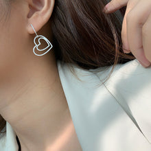 Load image into Gallery viewer, LUOWEND 18K White Gold Natural Diamond Earrings for Women