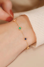 Load image into Gallery viewer, LUOWEND 18K Yellow Gold Real Natural Gemstone Bracelet for Women