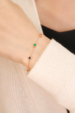 Load image into Gallery viewer, LUOWEND 18K Yellow Gold Real Natural Gemstone Bracelet for Women