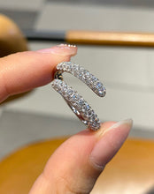 Load image into Gallery viewer, LUOWEND 18K Yellow Gold Natural Diamond Ring for Women