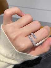 Load image into Gallery viewer, LUOWEND 18K Yellow Gold Natural Diamond Ring for Women