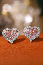 Load image into Gallery viewer, LUOWEND 18K White Gold Real Natural Pink Diamond Stud Earrings for Women