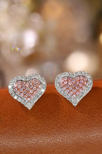 Load image into Gallery viewer, LUOWEND 18K White Gold Real Natural Pink Diamond Stud Earrings for Women